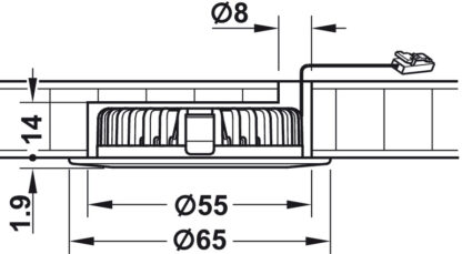 Loox LED 2020 Round Downlight. 142lm Warm White 3000K. 12V. Chrome Plated Polished - Image 2
