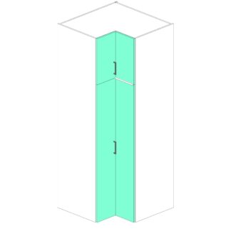 Tall Cabinet - 2 Door - Corner - Split - Hinge Left (Polytec Thermolaminate)