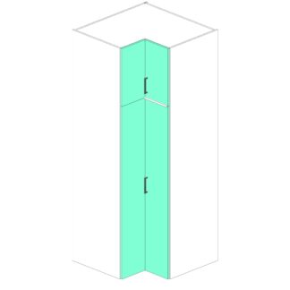 Tall Cabinet - 2 Door - Corner - Split - Hinge Right (Polytec Thermolaminate)