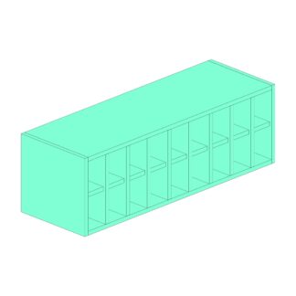 Wall Horizontal Wine Rack Double Row (Polytec Thermolaminate)