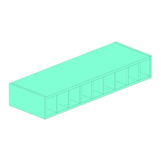 Wall Horizontal Wine Rack Single Row (Polytec Thermolaminate)