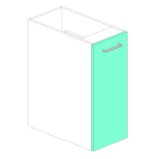 Base 300 One2Five Bin, 2x8l (Polytec Melamine)