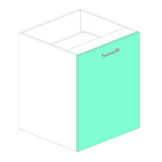 Base 600 One2Five Bin, 4x5.5l, 1x32l (Polytec Thermolaminate)